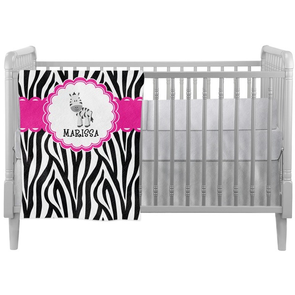 Custom Zebra Crib Comforter / Quilt (Personalized)