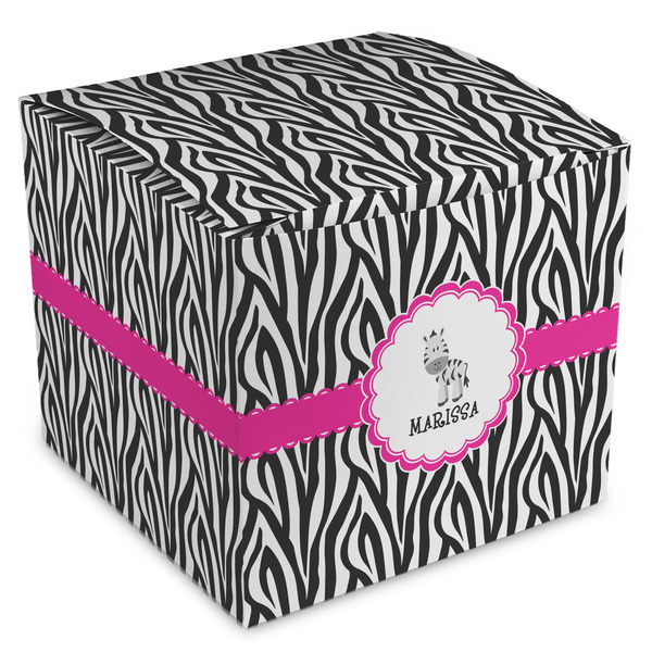 Custom Zebra Cube Favor Gift Boxes (Personalized)