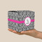 Zebra Cube Favor Gift Box - On Hand - Scale View