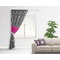 Zebra Curtain With Window and Rod - in Room Matching Pillow