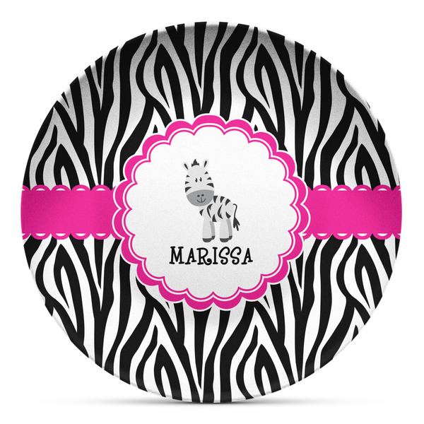 Custom Zebra Microwave Safe Plastic Plate - Composite Polymer (Personalized)
