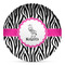 Zebra Microwave Safe Plastic Plate - Composite Polymer (Personalized)