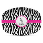 Zebra Plastic Platter - Microwave & Oven Safe Composite Polymer (Personalized)