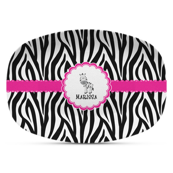 Custom Zebra Plastic Platter - Microwave & Oven Safe Composite Polymer (Personalized)