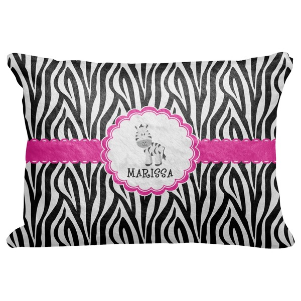 Custom Zebra Decorative Baby Pillowcase - 16"x12" (Personalized)
