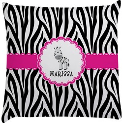 Zebra Decorative Pillow Case (Personalized)
