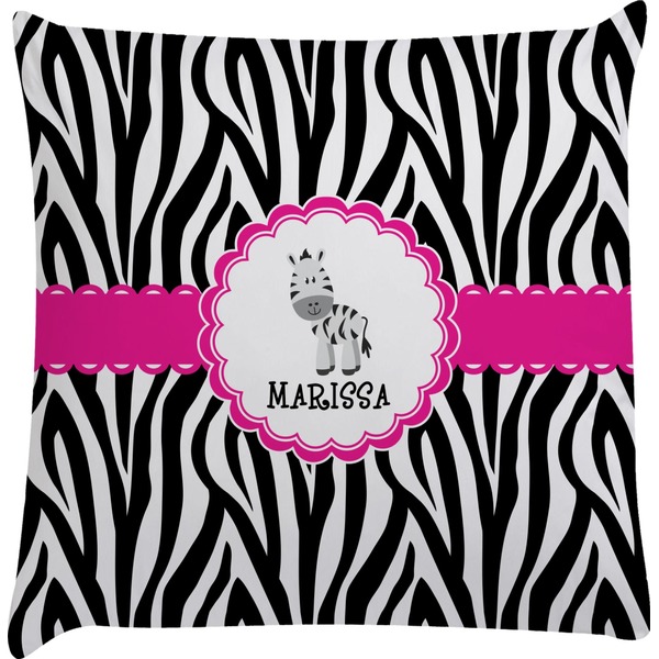 Custom Zebra Decorative Pillow Case (Personalized)