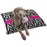 Zebra Dog Bed - Large w/ Name or Text