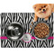 Zebra Dog Food Mat - Small LIFESTYLE