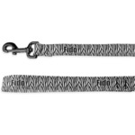 Zebra Deluxe Dog Leash - 4 ft (Personalized)