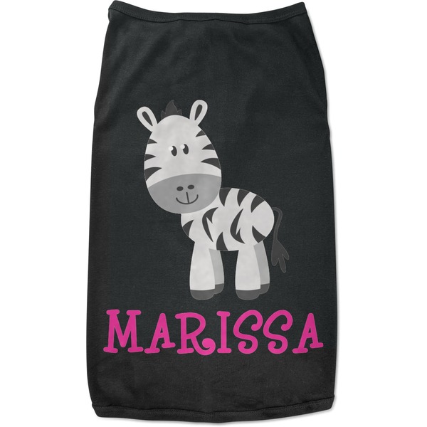 Custom Zebra Black Pet Shirt - M (Personalized)