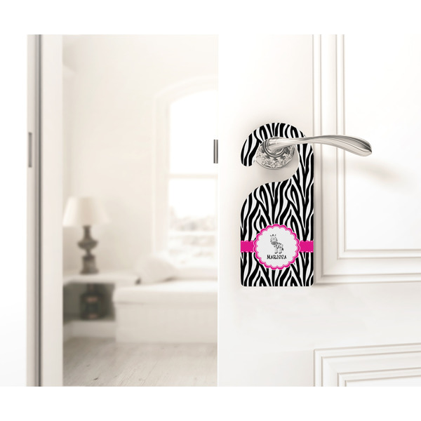 Zebra Door Hanger - LIFESTYLE