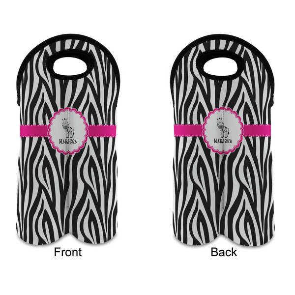 Zebra Double Wine Tote - APPROVAL (new)