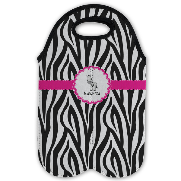 Zebra Double Wine Tote - Flat (new)