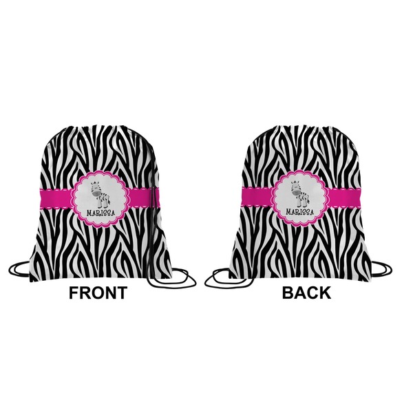 Zebra Drawstring Backpack