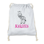 Zebra Drawstring Backpack - Sweatshirt Fleece (Personalized)