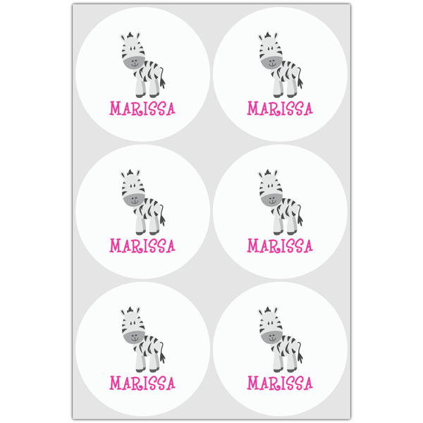 Zebra Drink Topper - Large - Set of 6