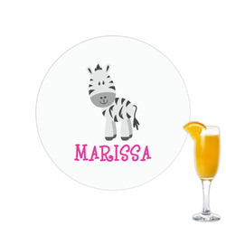 Zebra Printed Drink Topper - 2.15" (Personalized)