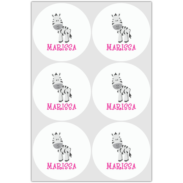 Zebra Drink Topper - XLarge - Set of 6