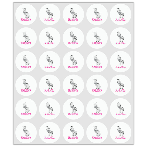 Zebra Drink Topper - XSmall - Set of 30