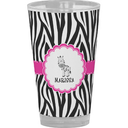 Zebra Pint Glass - Full Color (Personalized)