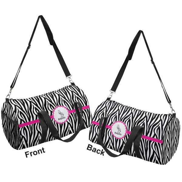 Zebra Duffle bag large front and back sides