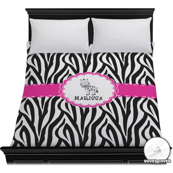 Custom Zebra Duvet Cover - Full / Queen (Personalized)