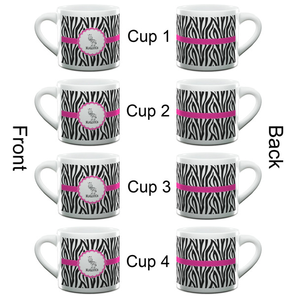 Zebra Espresso Cup - 6oz (Double Shot Set of 4) APPROVAL