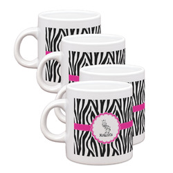 Zebra Single Shot Espresso Cups - Set of 4 (Personalized)