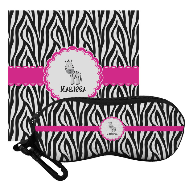 Custom Zebra Eyeglass Case & Cloth (Personalized)