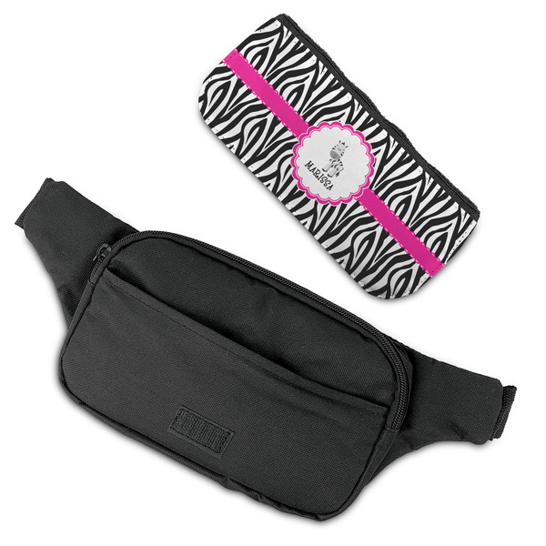 Zebra Fanny Packs - FLAT (flap off)