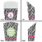 Zebra French Fry Favor Box - Front & Back View