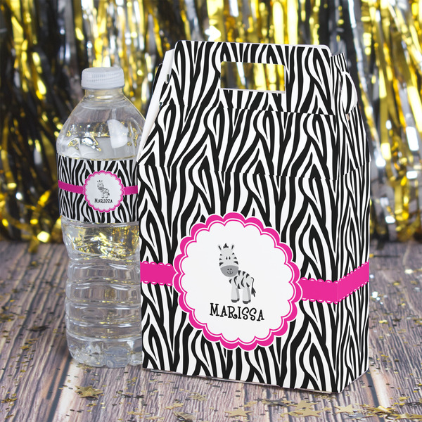 Zebra Gable Favor Box - In Context