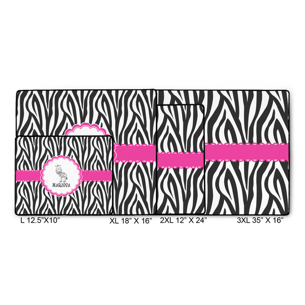 Zebra Gaming Mats - SIZE CHART