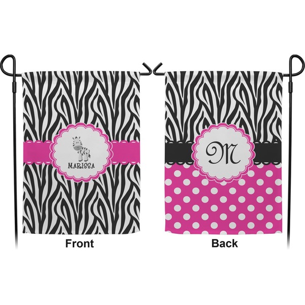 Zebra Garden Flag - Double Sided Front and Back