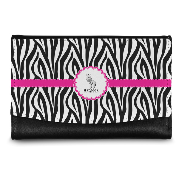 Custom Zebra Genuine Leather Women's Wallet - Small (Personalized)