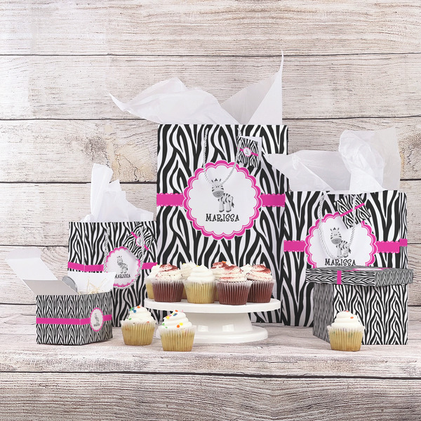 Zebra Gift Bags - In Context