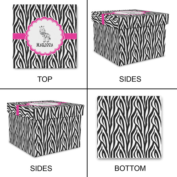 Zebra Gift Boxes with Lid - Canvas Wrapped - Medium - Approval