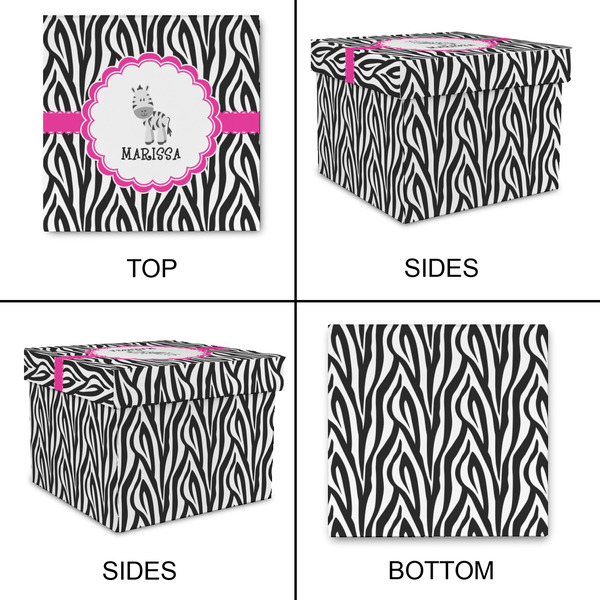 Zebra Gift Boxes with Lid - Canvas Wrapped - Small - Approval
