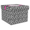 Zebra Gift Boxes with Lid - Canvas Wrapped - X-Large - Front/Main