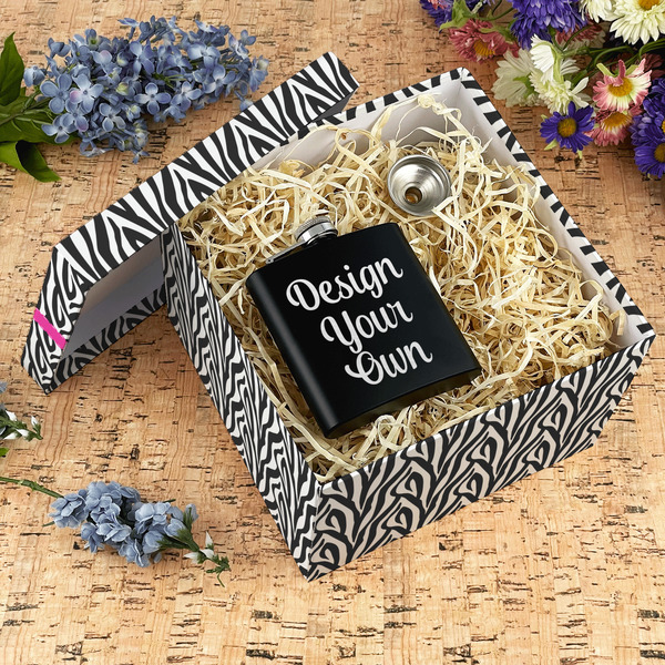 Zebra Gift Boxes with Lid - Canvas Wrapped - X-Large - In Context