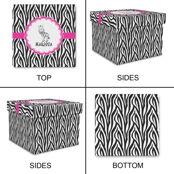 Zebra Gift Boxes with Lid - Canvas Wrapped - XX-Large - Approval