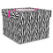 Zebra Gift Boxes with Lid - Canvas Wrapped - XX-Large - Front/Main