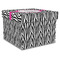 Zebra Gift Box with Lid - Canvas Wrapped - XX-Large (Personalized)