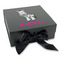 Zebra Gift Boxes with Magnetic Lid - Black - Front (angle)