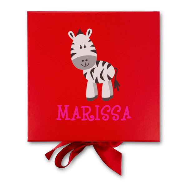 Zebra Gift Boxes with Magnetic Lid - Red - Approval
