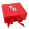 Zebra Gift Boxes with Magnetic Lid - Red - Front