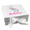 Zebra Gift Boxes with Magnetic Lid - White - Front