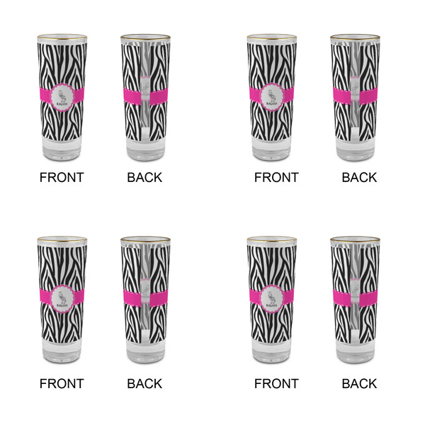 Zebra Glass Shot Glass - 2 oz - Set of 4 - APPROVAL