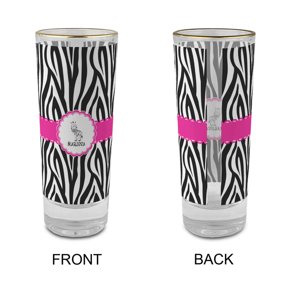 Zebra Glass Shot Glass - 2 oz - Single - APPROVAL